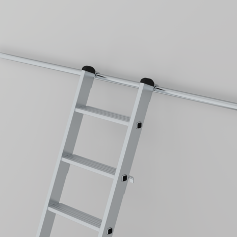 Munk Aluminium stellingtrap met haken, 6 treden Munk Aluminium stellingtrap met haken, 6 treden