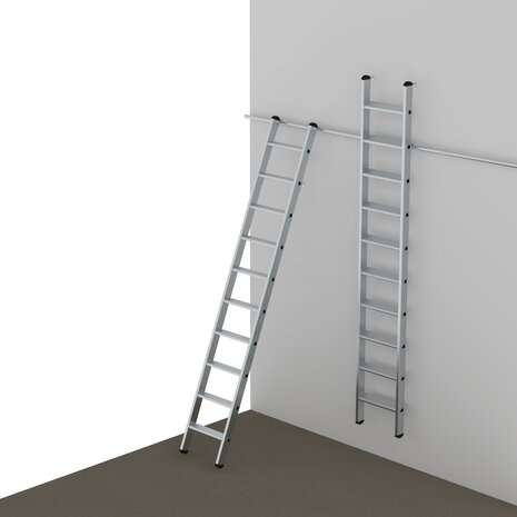 Roossien Aluminium stellingtrap met haken, 10 treden