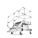 Roossien Aluminium verrijdbare bordestrap met uitstekend bordes Roossien Aluminium verrijdbare bordestrap met uitstekend bordes