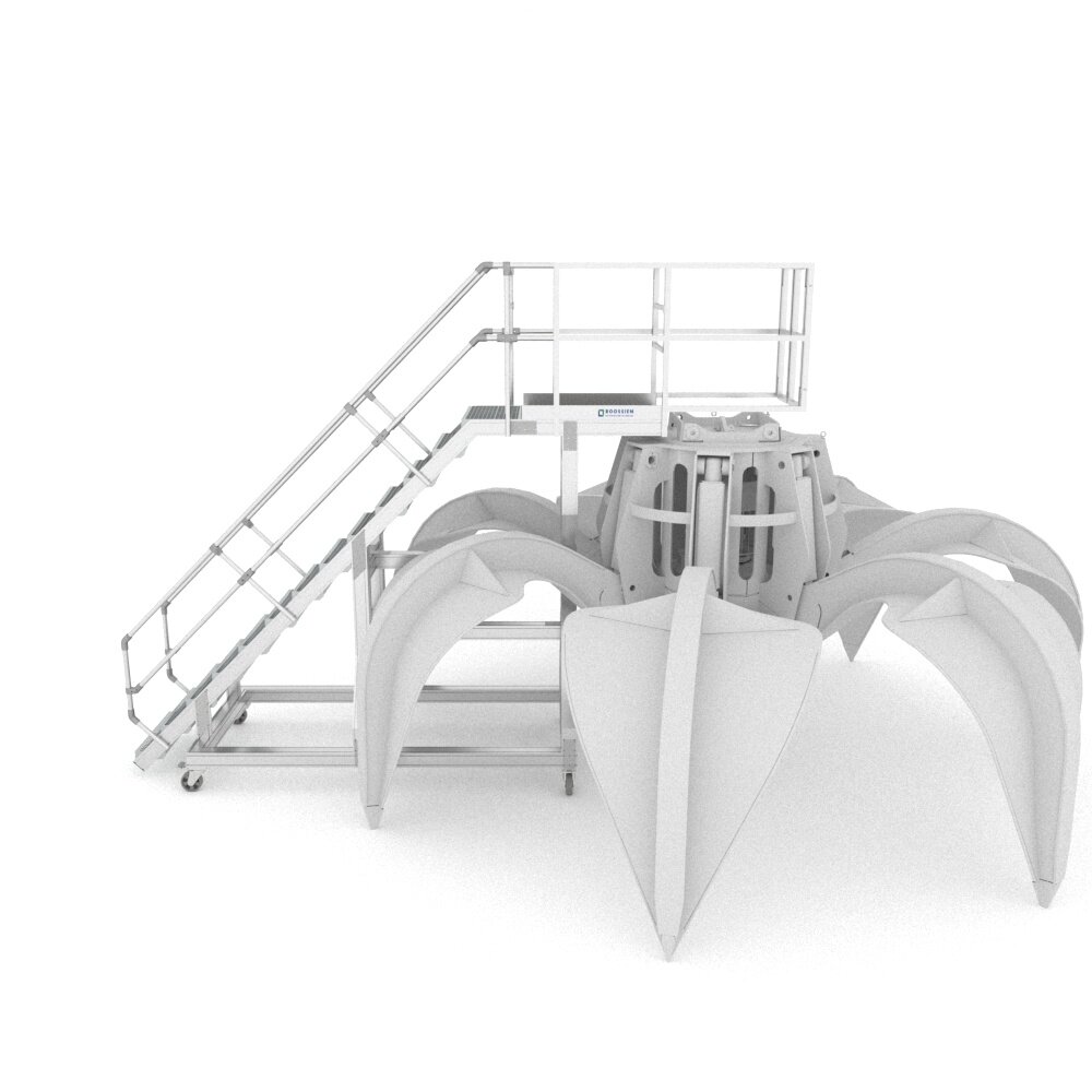 Roossien Aluminium onderhoudsbordes voor grijper