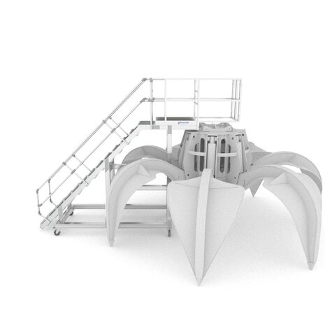 Roossien Aluminium onderhoudsbordes voor grijper