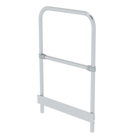 Roossien Leuningwerk vaste trap met platform, kopse zijde, B=800mm