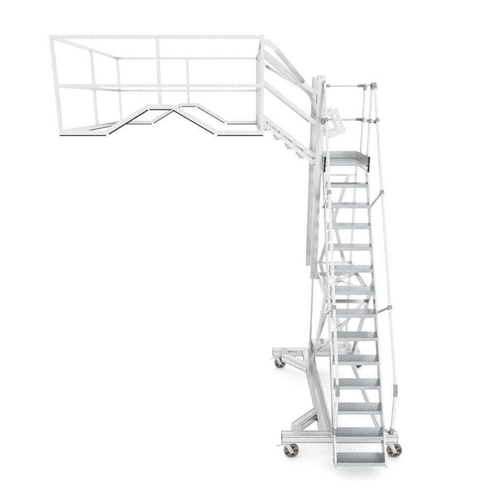 Roossien Tankwagentrap met zijwaartse uitstap Roossien Tankwagentrap met zijwaartse uitstap
