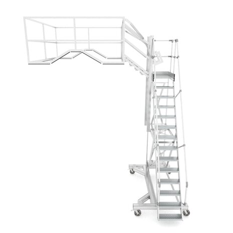 Roossien Tankwagentrap met zijwaartse uitstap Roossien Tankwagentrap met zijwaartse uitstap