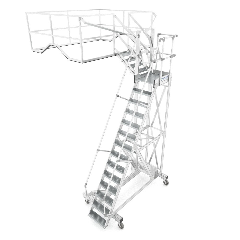 Roossien Tankwagentrap met zijwaartse uitstap Roossien Tankwagentrap met zijwaartse uitstap