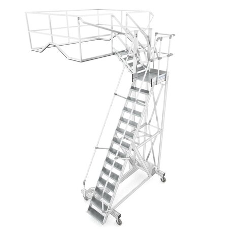 Roossien Tankwagentrap met zijwaartse uitstap Roossien Tankwagentrap met zijwaartse uitstap