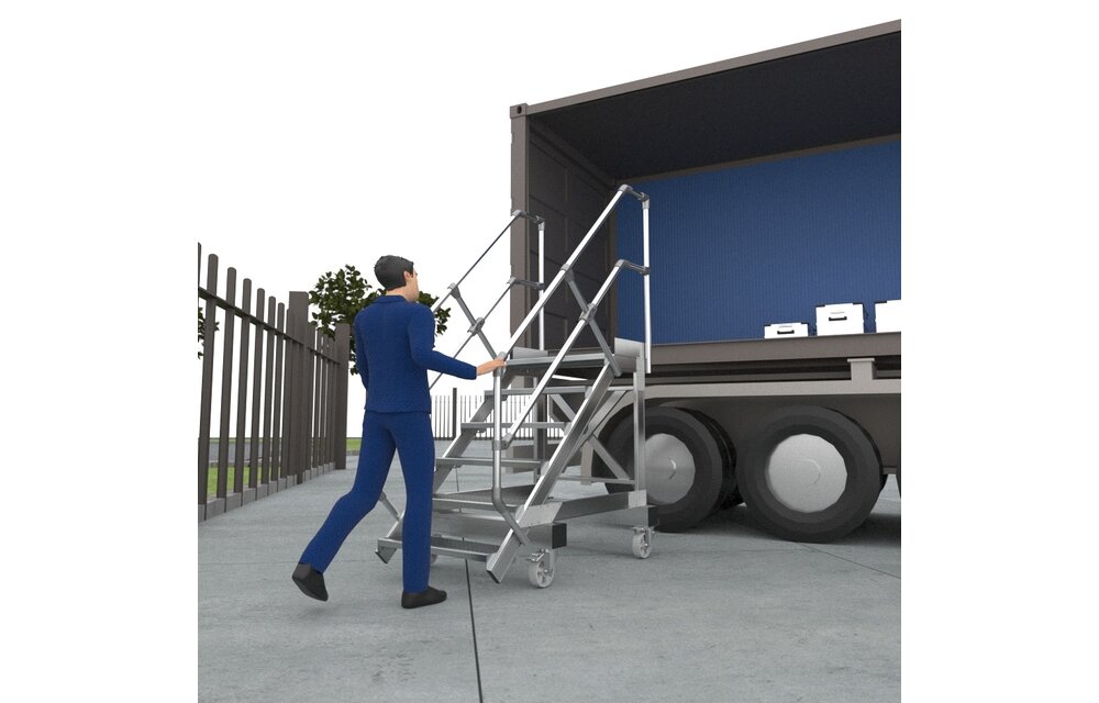 Trailertrap voor vrachtwagens