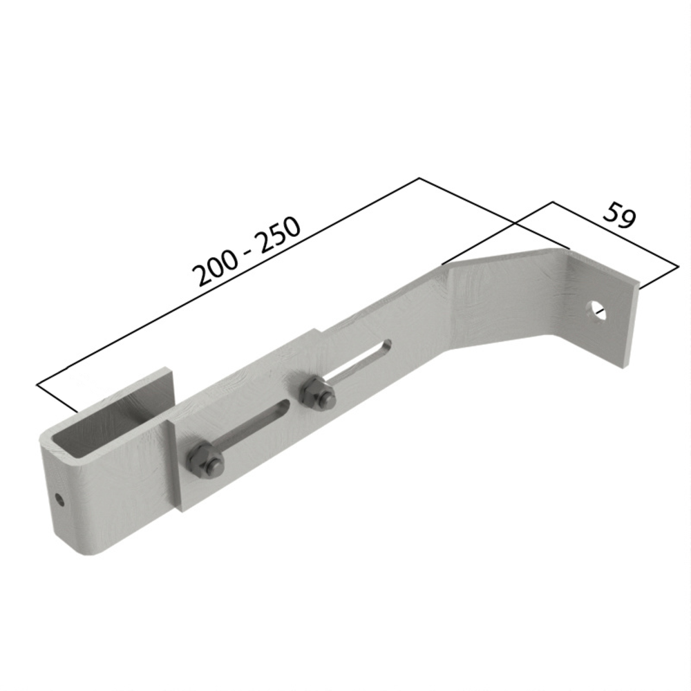 Roossien Staalverzinkte verstelbare wandanker, 200-250mm