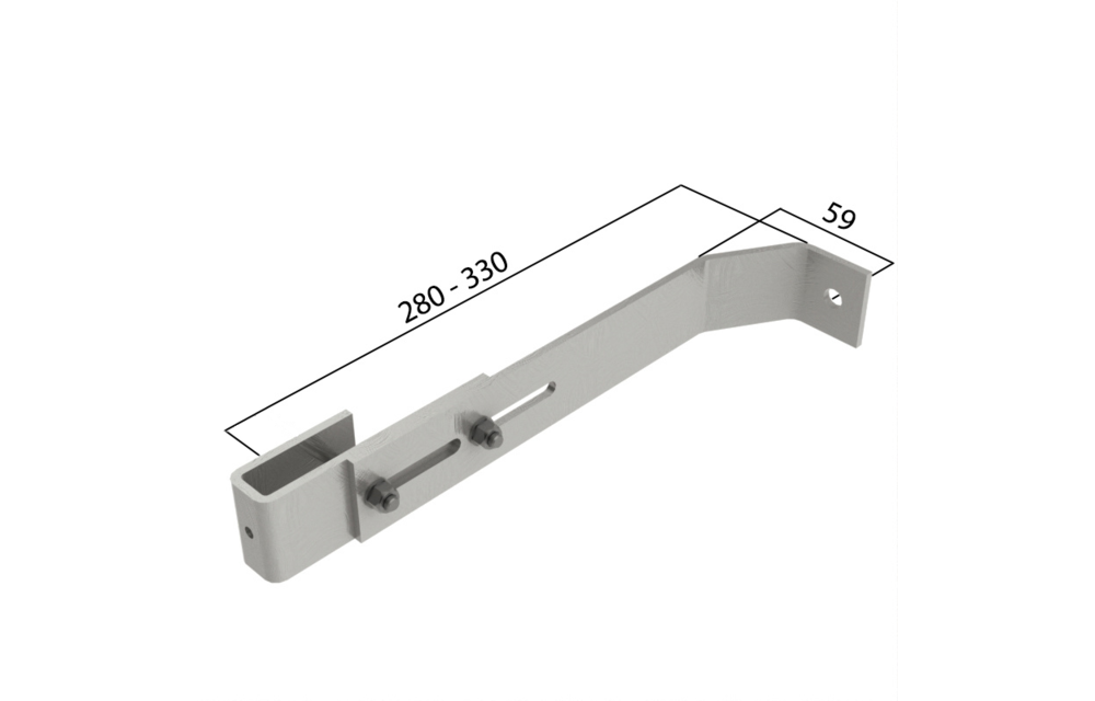 Staalverzinkte verstelbare wandanker, 280-330mm