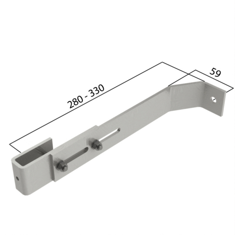 Roossien Staalverzinkte verstelbare wandanker, 280-330mm