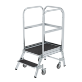 Roossien Verrijdbare bordestrap, 2 treden (anti-slip R13 Korund)