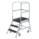 Roossien Verrijdbare bordestrap, 3 treden (anti-slip R13 Korund)