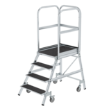 Roossien Verrijdbare bordestrap, 4 treden (anti-slip R13 Korund)