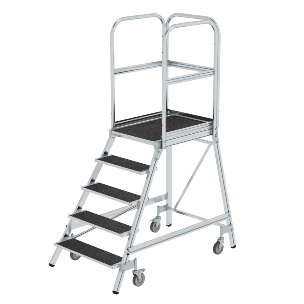 Munk Verrijdbare bordestrap, 5 treden (anti-slip R13 Korund) Munk Verrijdbare bordestrap, 5 treden (anti-slip R13 Korund)