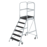 Roossien Verrijdbare bordestrap, 6 treden (anti-slip R13 Korund)