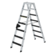 Munk Aluminium dubbele trap 2x7 treden, 250kg belastbaar (anti-slip R13 Korund) Munk Aluminium dubbele trap 2x7 treden, 250kg belastbaar (anti-slip R13 Korund)