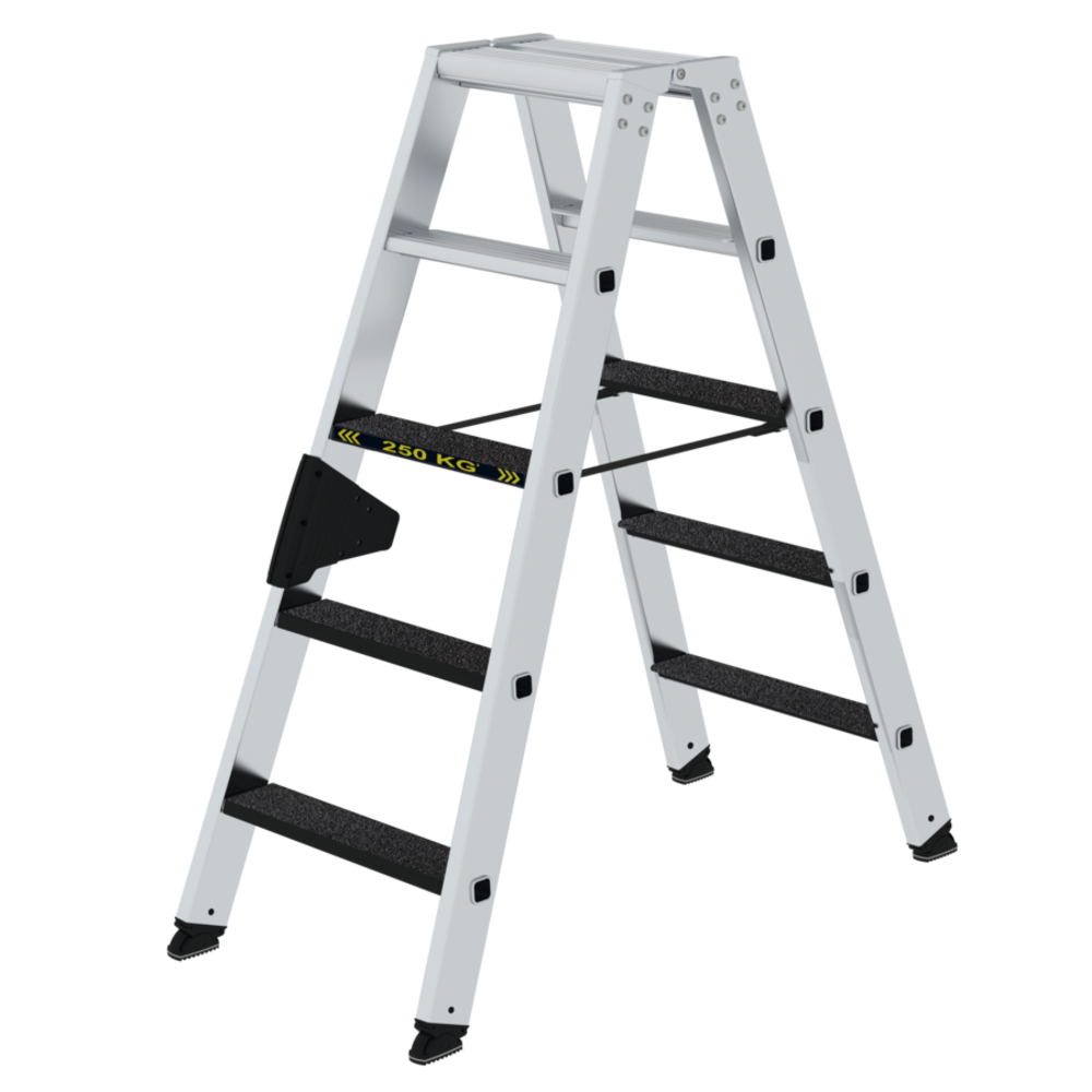 Roossien Aluminium dubbele trap 2x5 treden, 250kg belastbaar (anti-slip R13 Korund)