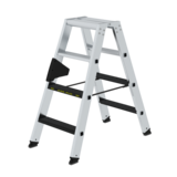 Munk Aluminium dubbele trap 2x4 treden, 250kg belastbaar (anti-slip R13 Korund) Munk Aluminium dubbele trap 2x4 treden, 250kg belastbaar (anti-slip R13 Korund)
