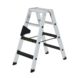 Roossien Aluminium dubbele trap 2x4 treden, 250kg belastbaar (anti-slip R13 Korund)