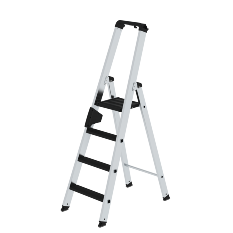 Munk Aluminium industrietrap 4 treden, 250kg belastbaar (anti-slip R13 Korund)