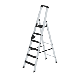 Munk Aluminium industrietrap 6 treden, 250kg belastbaar (anti-slip R13 Korund) Munk Aluminium industrietrap 6 treden, 250kg belastbaar (anti-slip R13 Korund)