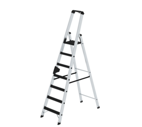 Roossien Aluminium industrietrap 7 treden, 250kg belastbaar (anti-slip R13 Korund)