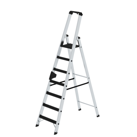 Roossien Aluminium industrietrap 7 treden, 250kg belastbaar (anti-slip R13 Korund)