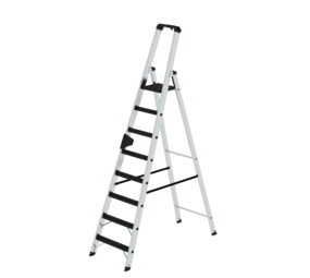 Roossien Aluminium industrietrap 8 treden, 250kg belastbaar (anti-slip R13 Korund)