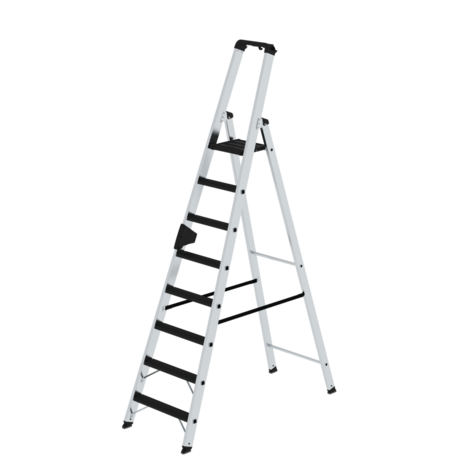 Roossien Aluminium industrietrap 8 treden, 250kg belastbaar (anti-slip R13 Korund)