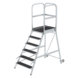 Munk Aluminium verrijdbare bordestrap 6 treden met handgrepen (anti-slip R13 Korund) Munk Aluminium verrijdbare bordestrap 6 treden met handgrepen (anti-slip R13 Korund)