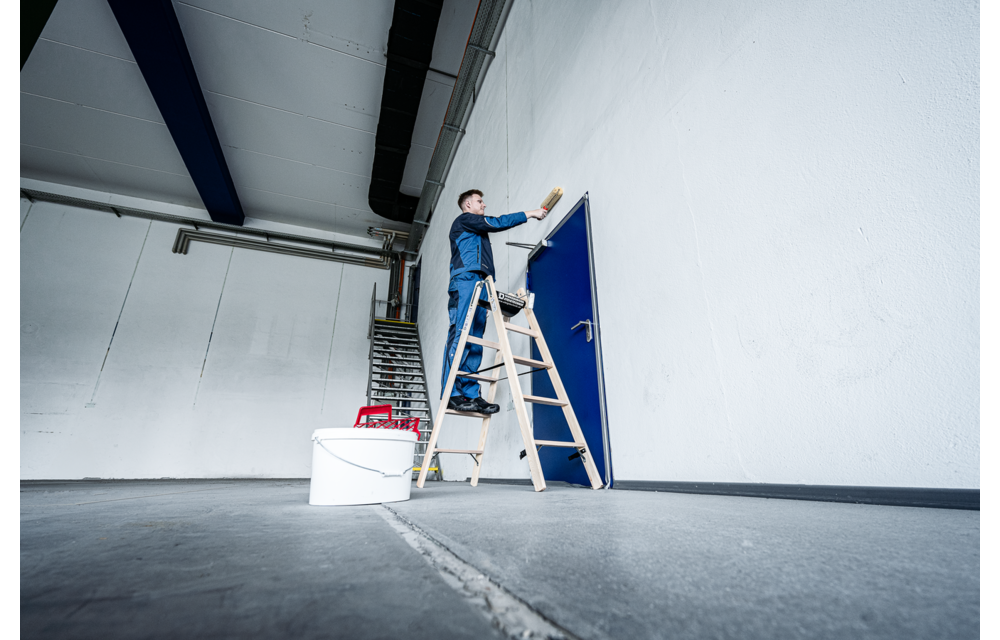 Houten dubbele trapladder, 2x3 treden