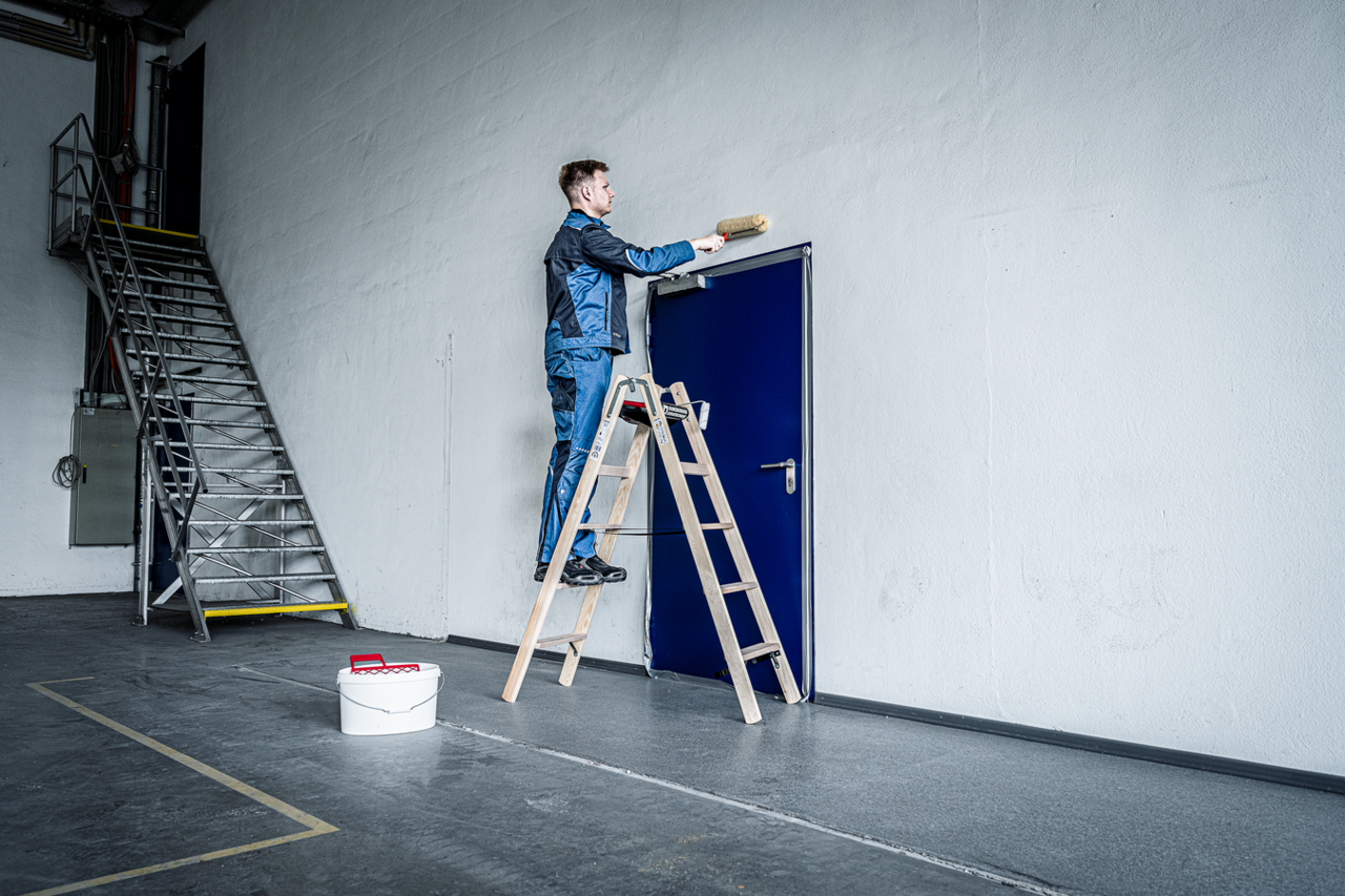 Munk Houten dubbele trapladder, 2x3 treden