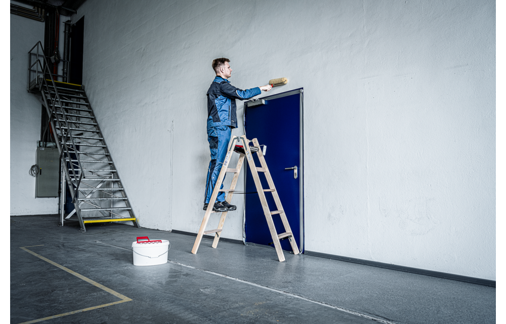 Houten dubbele trapladder, 2x8 treden