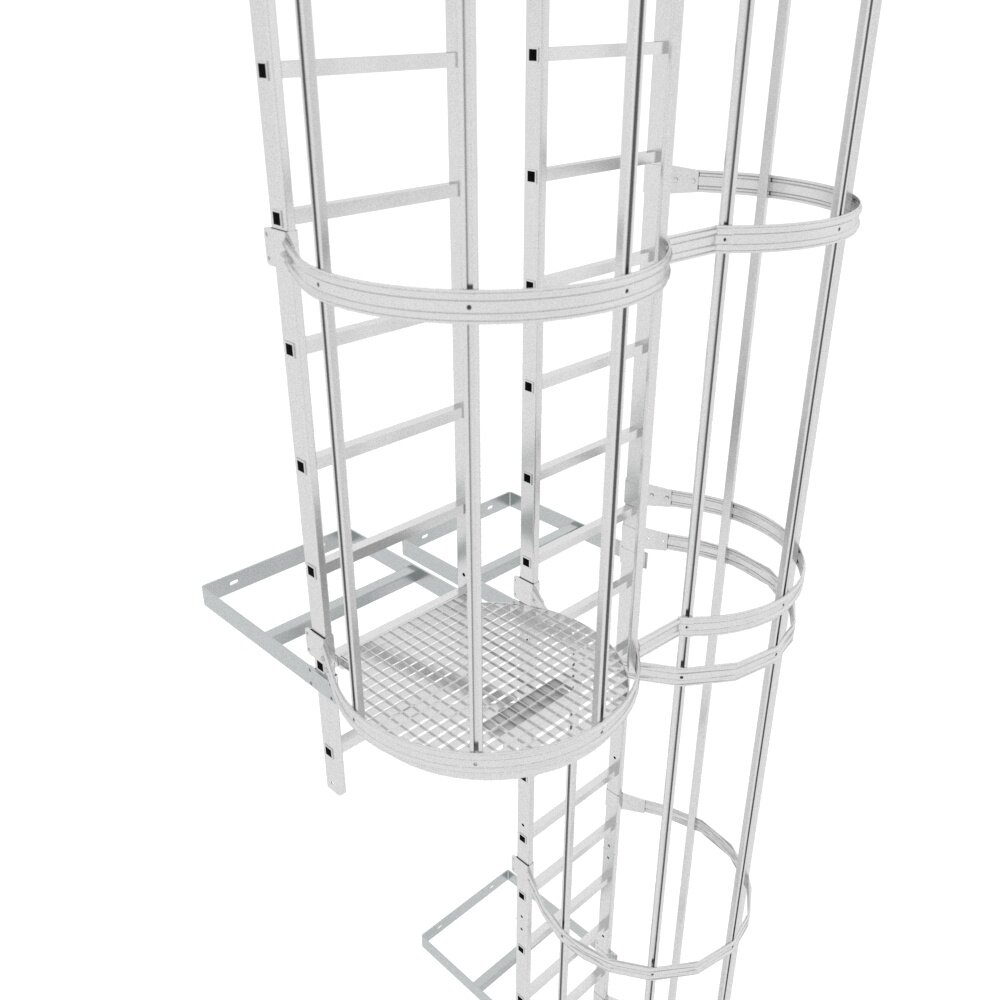 Roossien Kooiladder met bordes Roossien Kooiladder met bordes