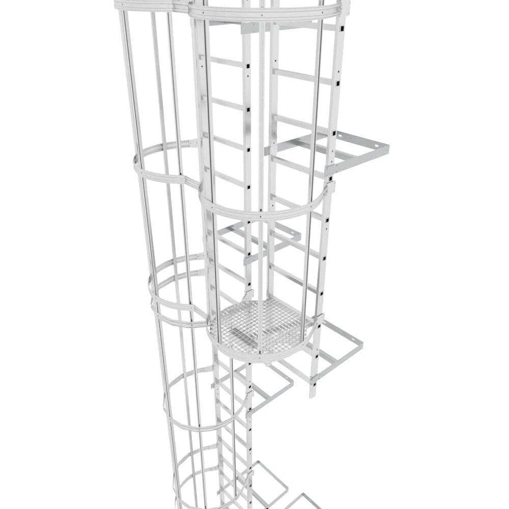 Roossien Kooiladder met bordes Roossien Kooiladder met bordes