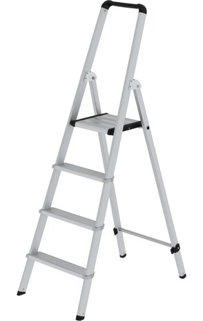 Roossien Aluminium geanodiseerde industrietrap, 4 treden, type ML