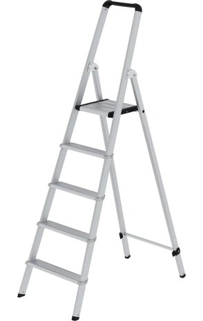 Roossien Aluminium geanodiseerde industrietrap, 5 treden, type ML