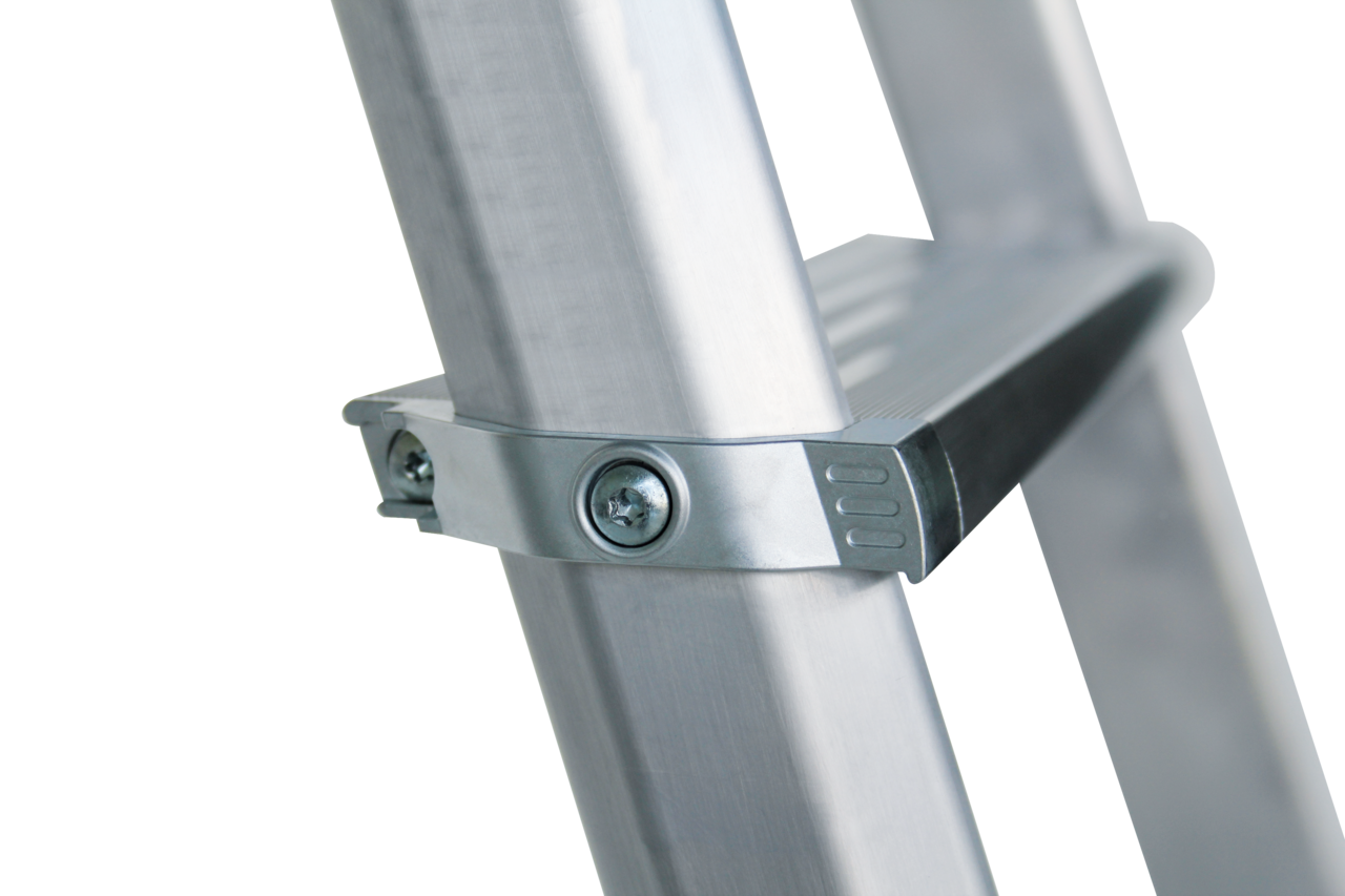 Roossien Aluminium geanodiseerde industrietrap, 4 treden, type ML