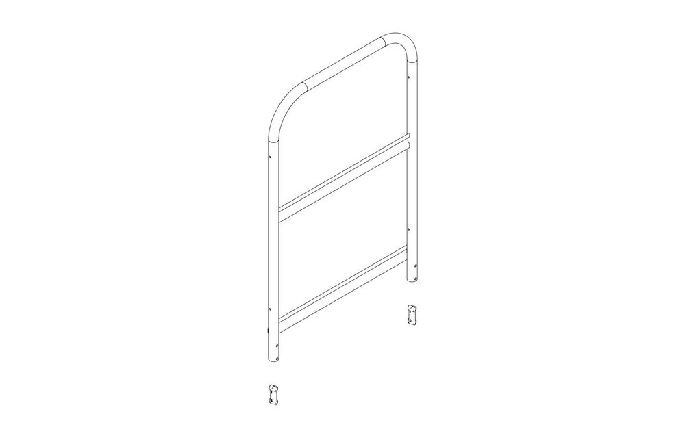 Kopse leuning voor bordestrappen (spare part)