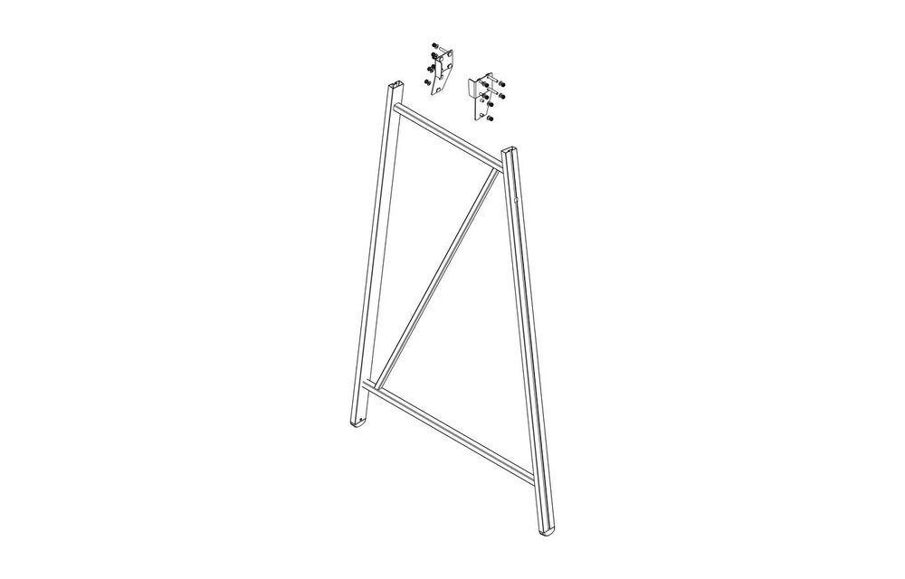 Aluminium steunraam voor bordestrappen (spare part)