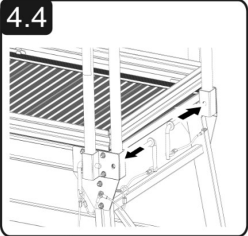 Roossien Demontabele leuning voor eenzijdige bordestrap