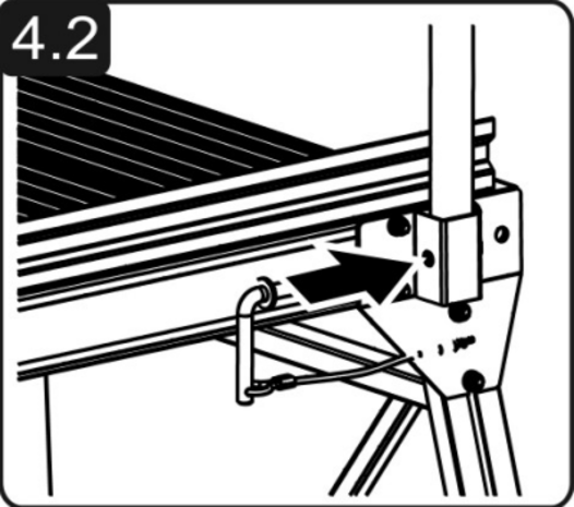 Munk Demontabele leuning voor eenzijdige bordestrap Munk Demontabele leuning voor eenzijdige bordestrap