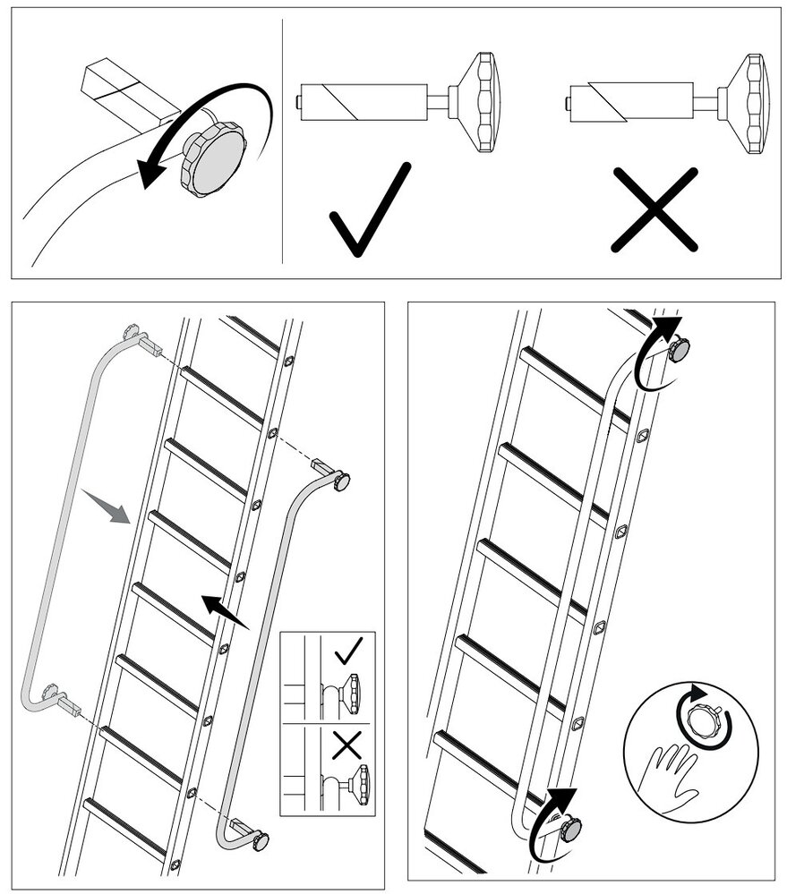 Munk Uitneembare handleuning 2.000 mm voor sport-/tredeafstand 235 mm Munk Uitneembare handleuning 2.000 mm voor sport-/tredeafstand 235 mm