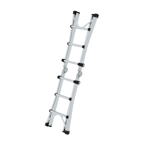 Munk Aluminium telescoopladder, 4x3 sporten Munk Aluminium telescoopladder, 4x3 sporten