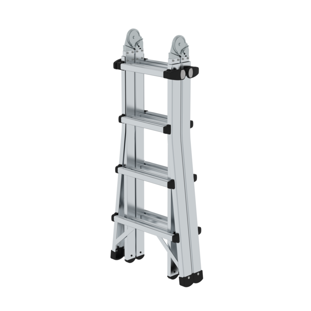Munk Aluminium telescoopladder, 4x4 sporten Munk Aluminium telescoopladder, 4x4 sporten