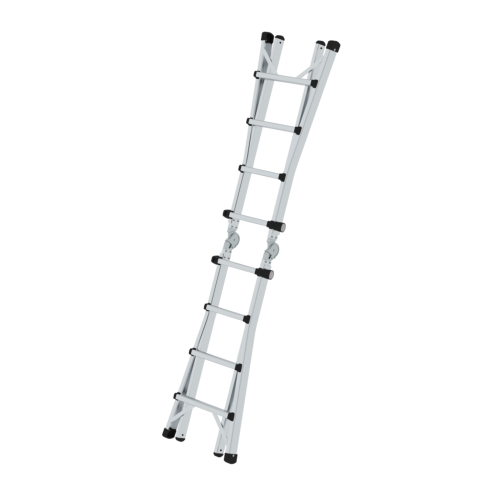 Munk Aluminium telescoopladder, 4x4 sporten Munk Aluminium telescoopladder, 4x4 sporten