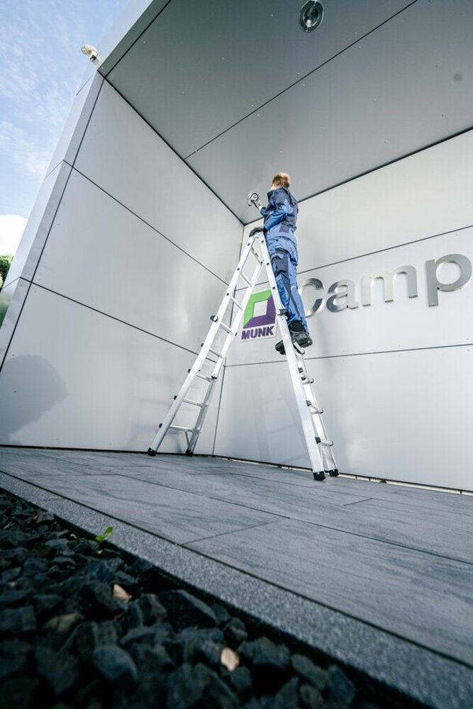 Munk Aluminium telescoopladder, 4x4 sporten Munk Aluminium telescoopladder, 4x4 sporten