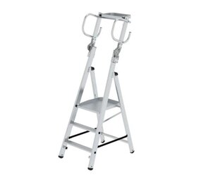 Roossien Aluminium platformtrap 3 treden, inklapbare handgrepen