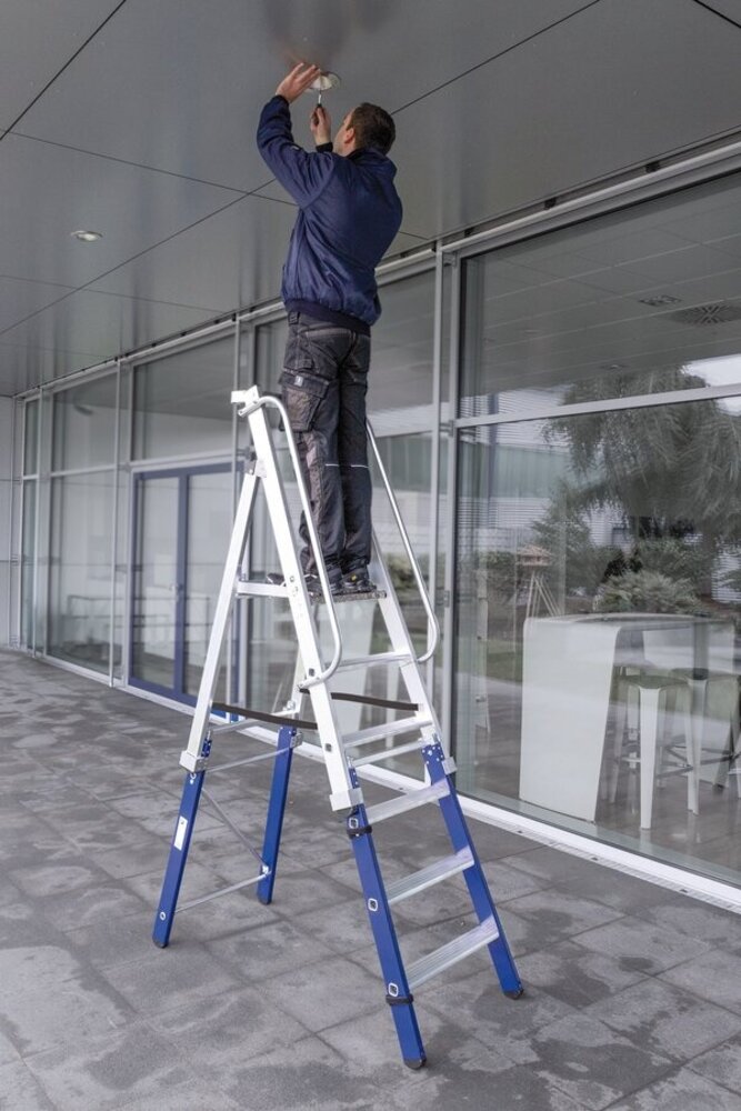 Roossien Aluminium platformtrap 3 treden, inklapbare handgrepen