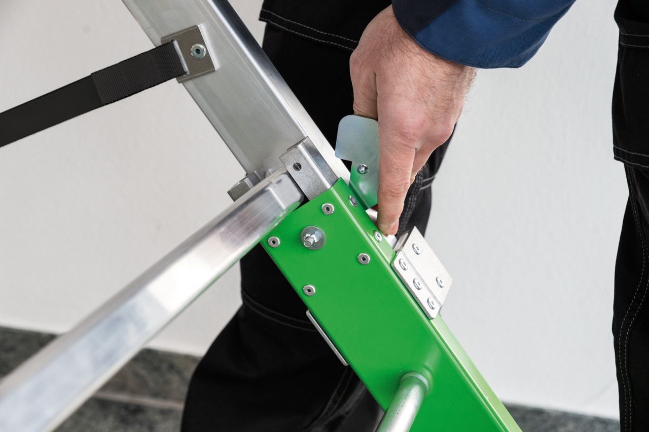 Roossien Aluminium platformtrap 3 treden, inklapbare handgrepen